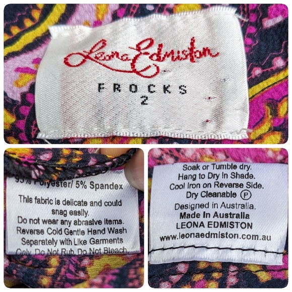 2/12 Leona Edmiston Frocks paisley dress - Picture 6 of 6